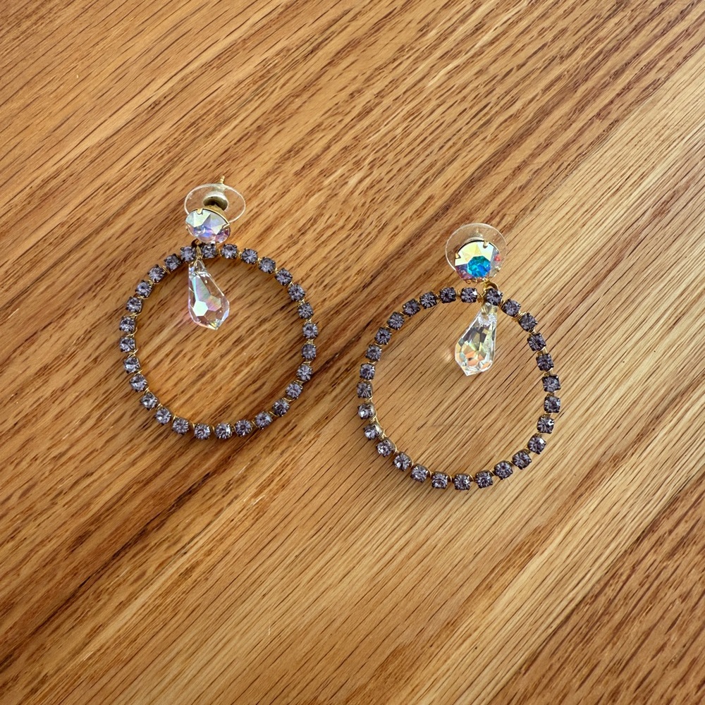 Gorgeous purple statement earrings
